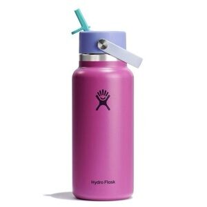 Hydro Flask 32oz Wide Mouth Flex Straw Water Bottle Holiday Punch